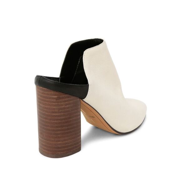 DOLCE VITA Womens Ivory Renly Block Heel Slip On Leather Heeled Mules Shoes 6 - Picture 2 of 3